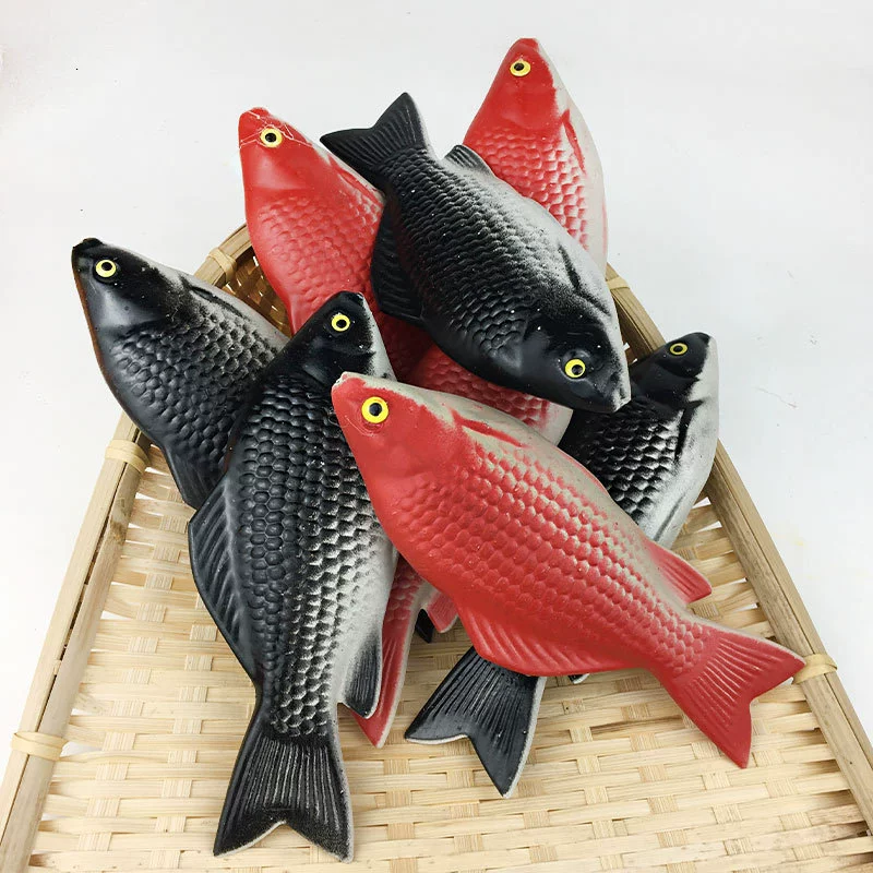 Реалистичная пластиковая мини-фигура carp, реквизит для фотографии, красно-черный, варианты оптовой продажи