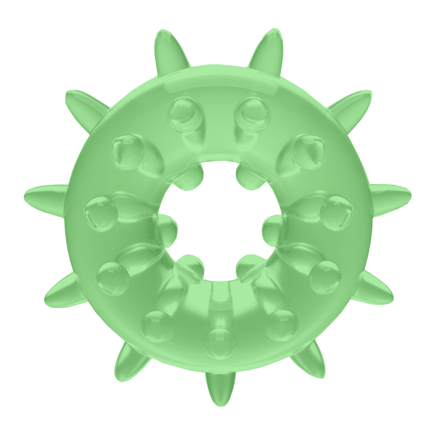Spiked Snowflake Wearable Penis Ring, Textured TPE Cock Ring for Men — detail image 14