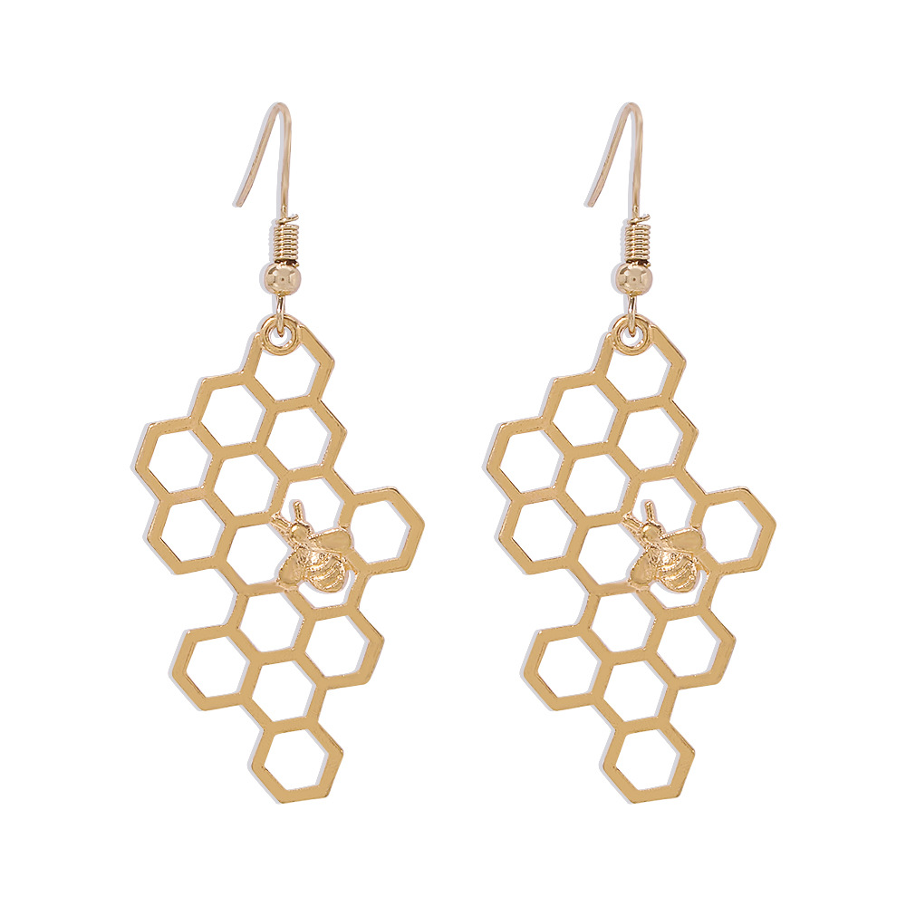 Fashion Creative Honey Bee Insect Alloy Earrings display picture 3