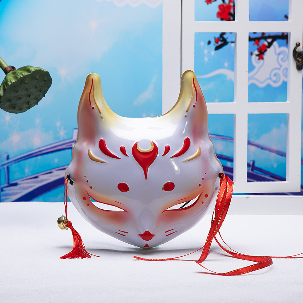 Ancient style COS little fairy fox demon half-face mask festival…