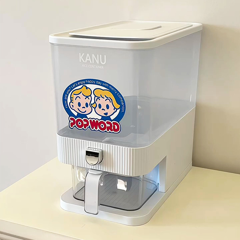 【新居用100速達】米びつ 家庭用自動防虫・防湿密封 食品グレード プッシュ式穀物|undefined