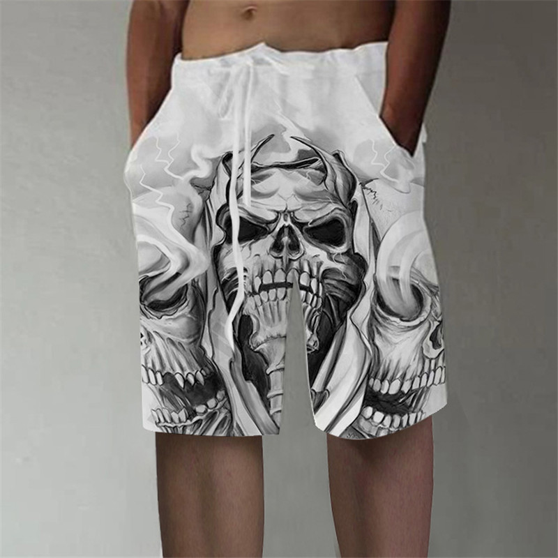Men's Skull Shorts Detail 3