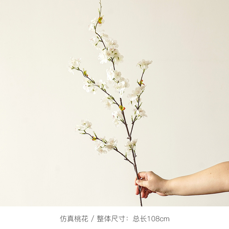 Flor de cerezo de rama larga Blanco (108cm)