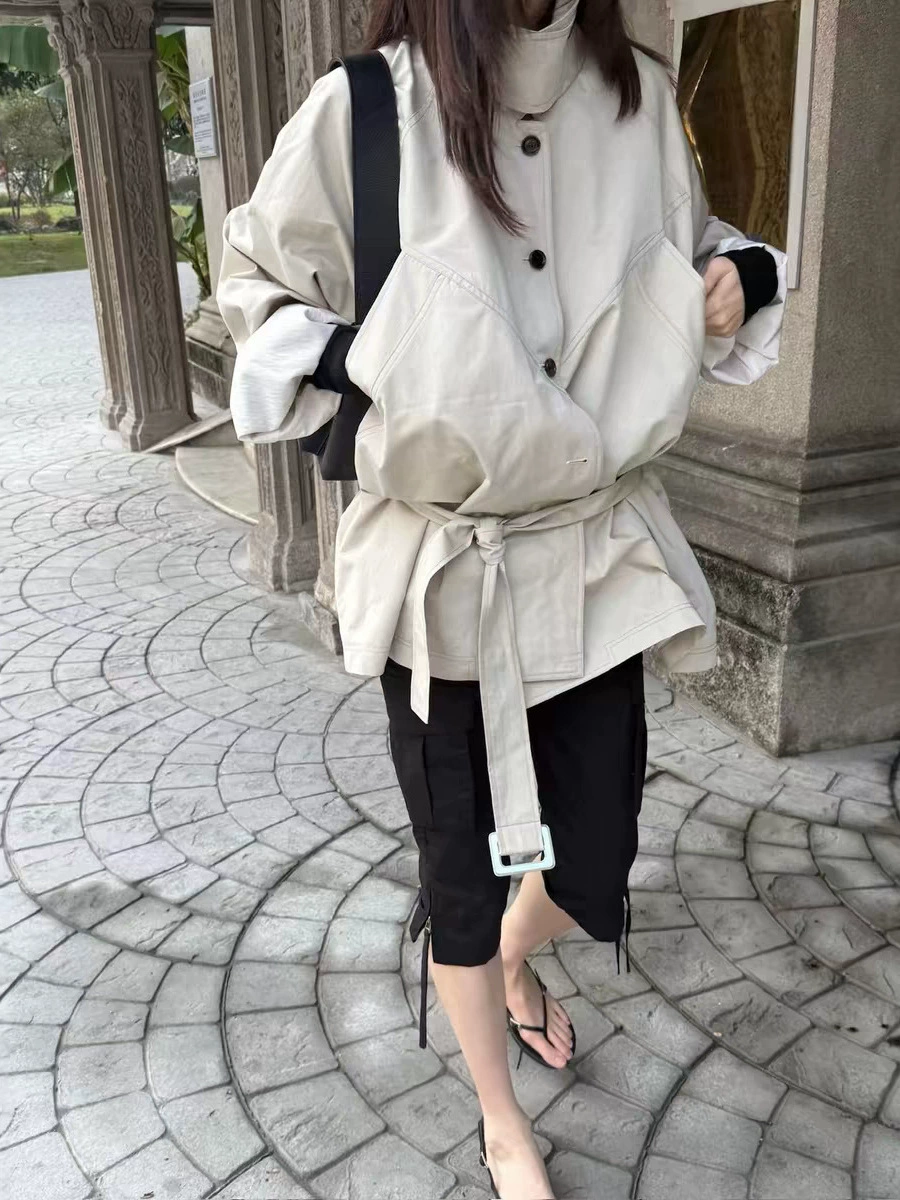 Весенние южнокорейские товары, пряжка, пояс, trench coat, (Physicals)