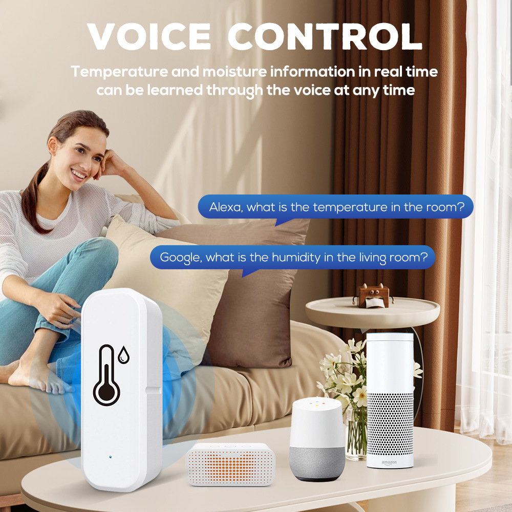 Tuya graffiti WiFi Bluetooth sensor de temperatura y humedad detector de temperatura y sensor de humedad inalámbrico para interiores