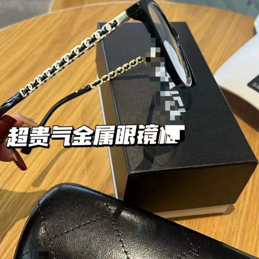 2025 новый Xiaoxiang тот же CH0769 цепь щедрая рамка черные простые очки пластины близорукости анти-синего света пара