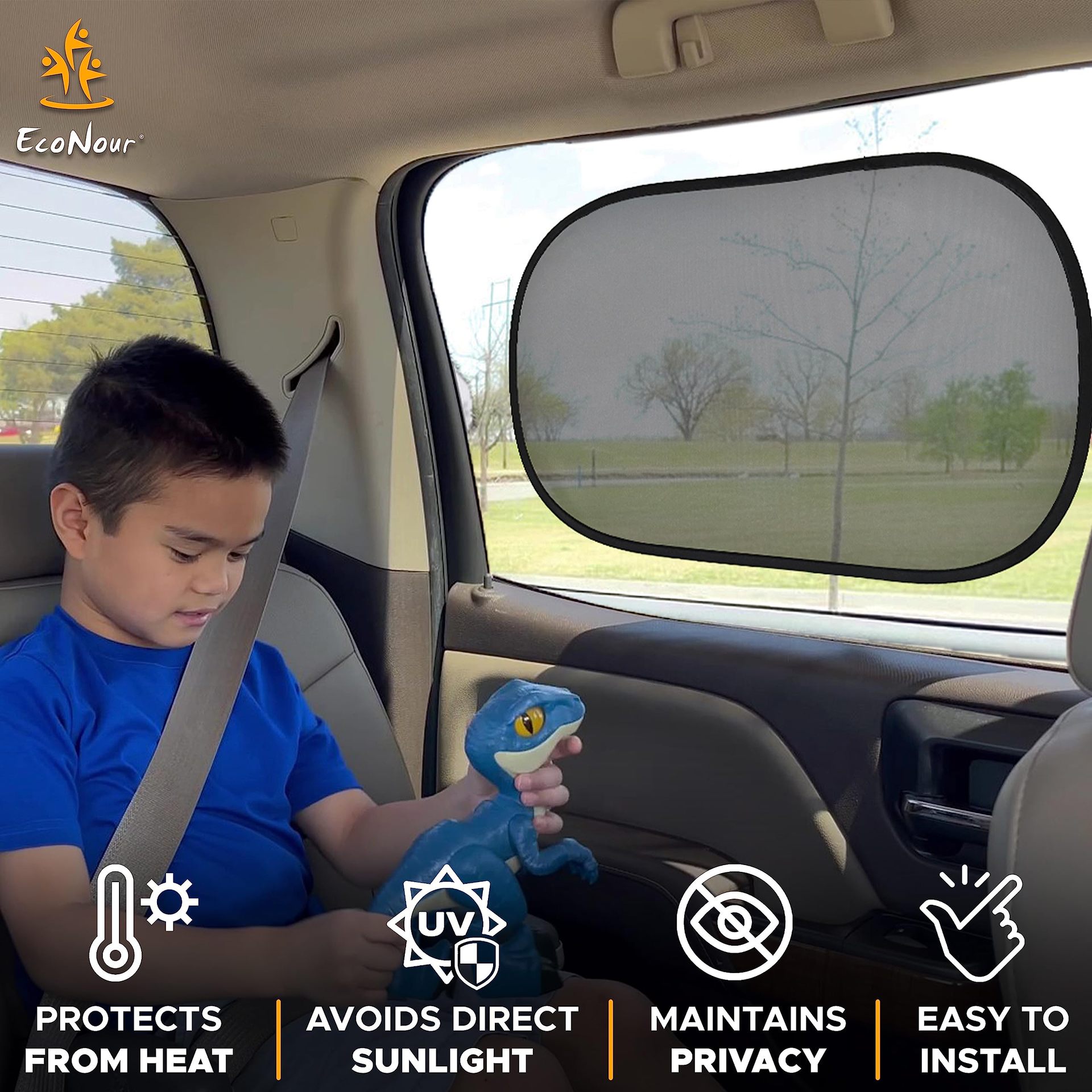 Cross-Border Automotive Supplies Pvc Mesh Electrostatic Sunshade Full Sunshade 4-Piece Sunshade Car Sunshade Front Shield