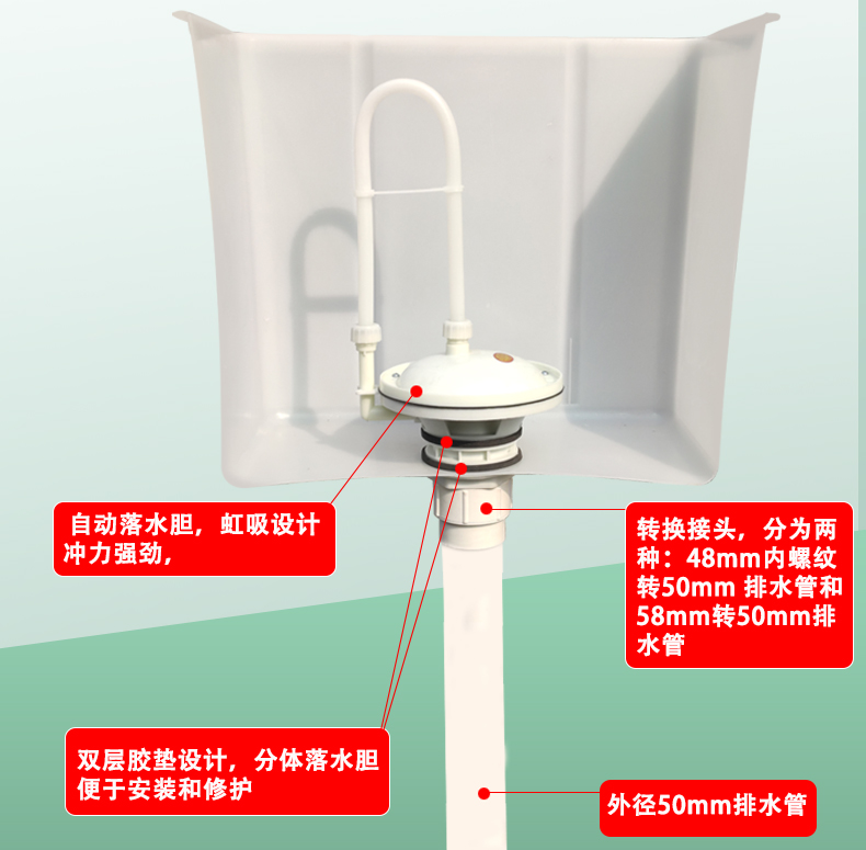 IL public toilet automatic flushing tank, public restroom toilet trench type large water replenishment flushing tank 40 liters, 50 liters, 70 liters undefined