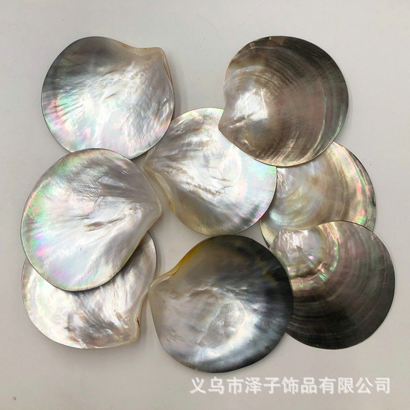 Black Shell Black Butterfly Shell Caviar Plate Shaped Shell Small Plate Household Small Ornaments Plate Elegant