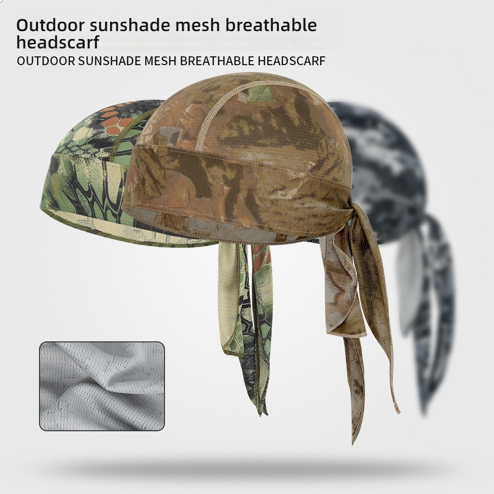 Cross-border Outdoor Riding Sunscreen Pirate Hat Sweat-wicking Moisture-wicking Breathable Sports Headscarf Quick-drying Motorcycle Lining Hat