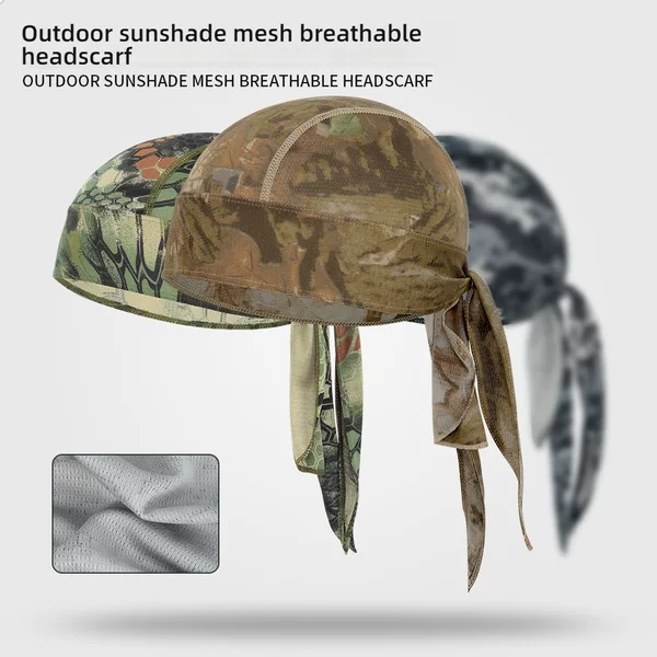Cross-border Outdoor Riding Sunscreen Pirate Hat Sweat-wicking Moisture-wicking Breathable Sports Headscarf Quick-drying Motorcycle Lining Hat