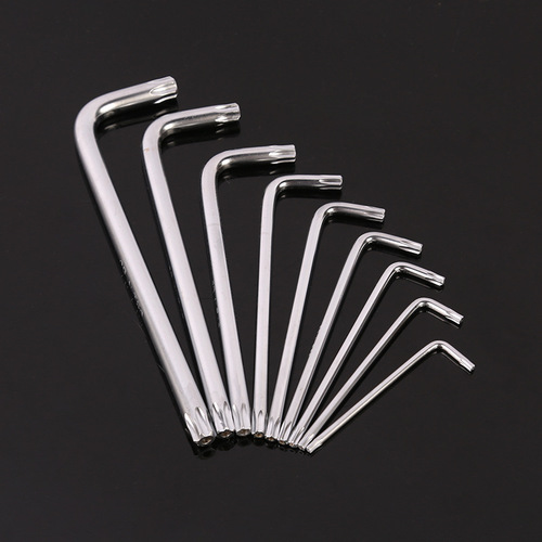 Auton wholesale 9-piece extended medium-length matte hexagonal wrench set plus hard chromium vanadium steel ball head L-shaped wrench