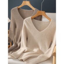 仅用于产品展示勿拍-一线成衣~无缝全成型V领打底衫女秋冬修身毛