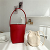 Small design capacious polyurethane matte shoulder bag