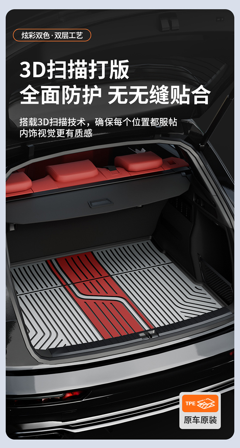 Audi Imported A3L A4L A5L A6L A7L A8L Q3Q5L Special Colorful Tpe Car Trunk Mat