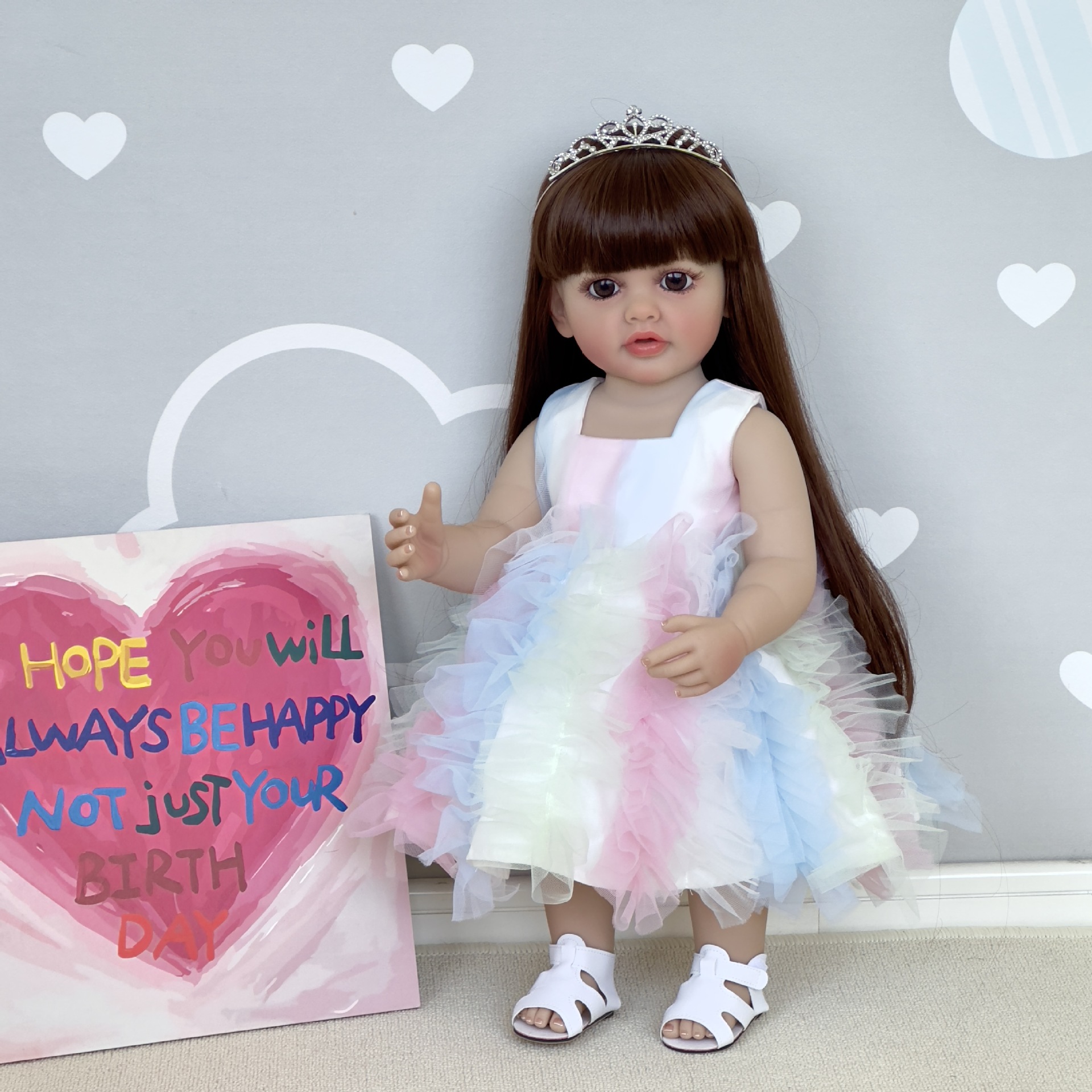 NPK 55cm pegamento completo simulación muñeca reborn Betty transfronteriza e-commerce suministro entrega de una sola pieza
