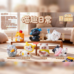 创意卡通喵趣日常盲盒居家桌面小摆件萌宠公仔创意装饰品厂家批发