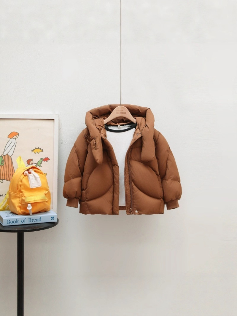 Niños blancos de invierno otoño invierno 2025 nuevo bebé tres prevención ropa de invierno chaqueta caliente de invierno para niños y niñas