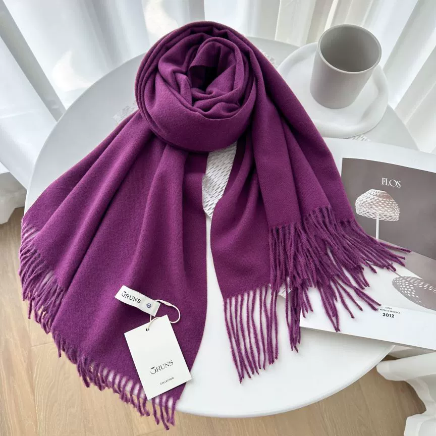 Demi‑season warm cashmere scarf, universal cloak wrap, 200 cm, 250 g, many colors