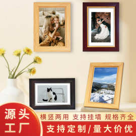cs相框原木风678寸小清新相框摆台A4字画框摆件防水耐摔跨境批发