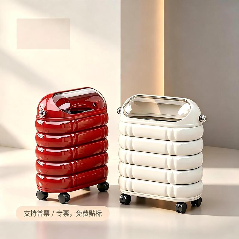 Narrow gap trash can with universal wheels, large capacity, with lid, double-bin trash can, mobile narrow gap trash can Narrow gap trash can with universal wheels, large capacity, with lid, double-bin trash can, mobile narrow gap trash can