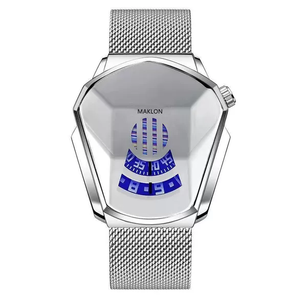 Silver mesh belt