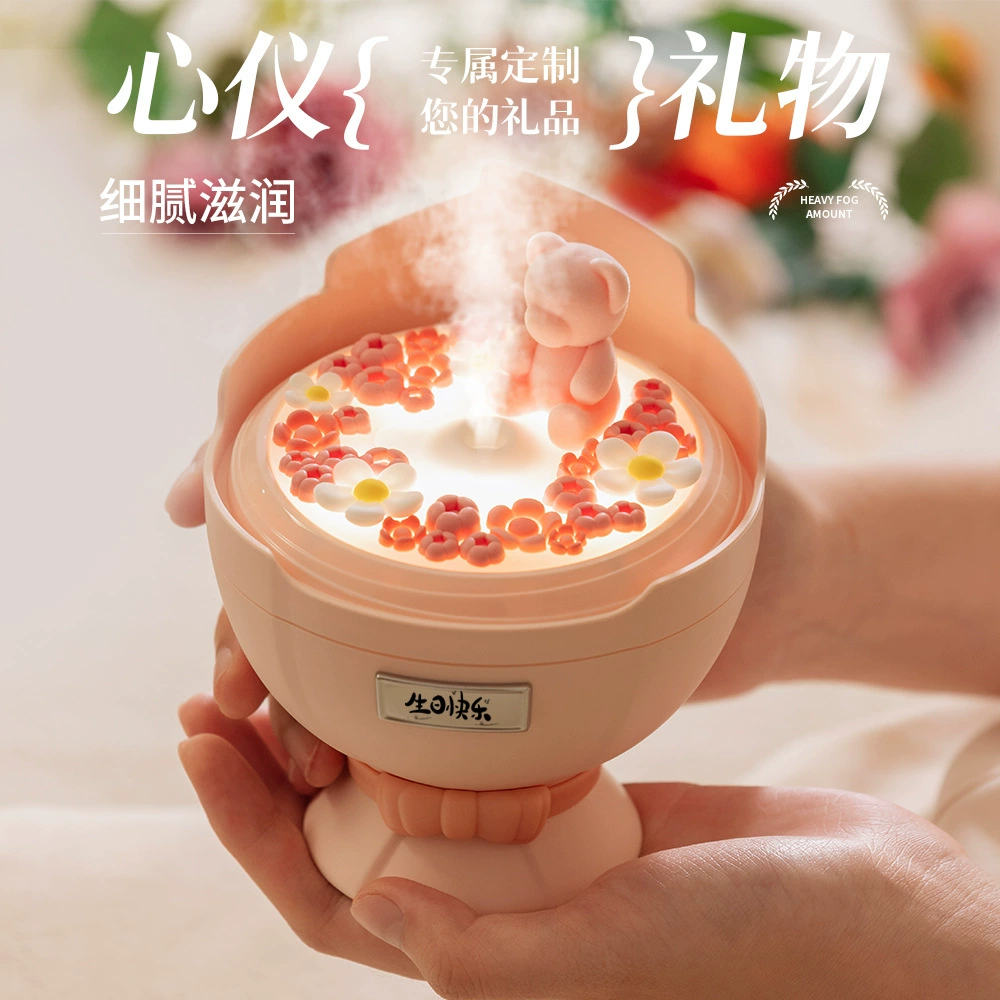 Высокое значение эксклюзивный подарок букет увлажнитель мини ультразвуковой спрей увлажнитель портативный usb атмосфера ночной свет