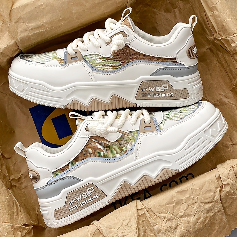 Atmungsaktive Herrenschuhe für den Sommer, vielseitig einsetzbar für Studenten, Sport, hohe Sohlen, lässig, kleine weiße, China-Chic-Boardschuhe,_voghion.com