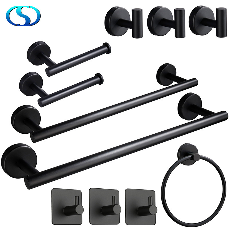 Amazon Stainless Steel Paper Towel Holder Bathroom Toilet Paper Holder Towel Bar Single Bar Bathroom Accessories Set