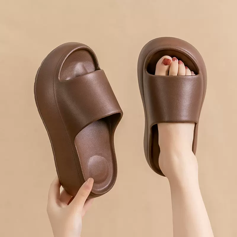 跨境2025夏季新款5cm增高一字拖EVA凉拖鞋女网红时尚外穿沙滩拖鞋