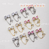2023 Red supergiant bow zircon Light extravagance nail chain Astral Pendant Nail enhancement Accessories wholesale
