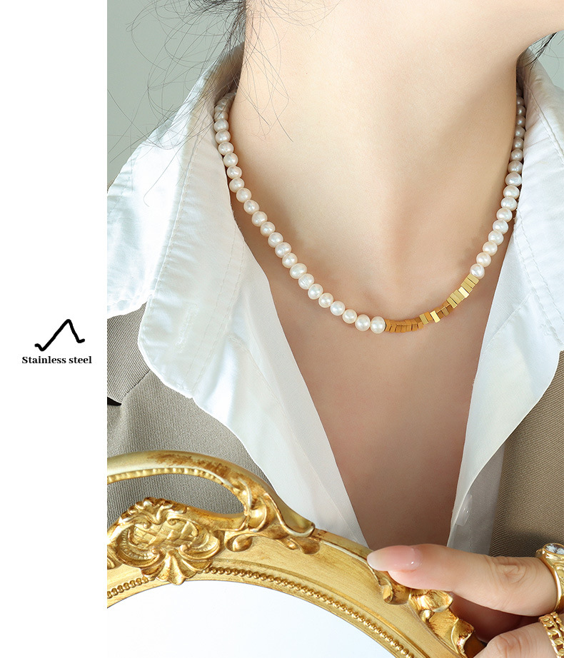 Fashion Geometric Titanium Steel Necklace 1 Piece