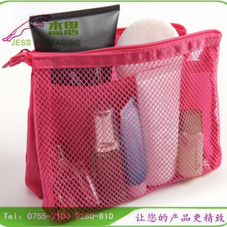 设计新款沙网洗漱用品收纳包大容量拉链包化妆品包量大从优