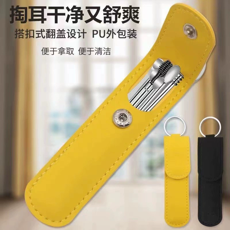 Ложка для копания ушей Артефакт для копания ушей для взрослых Инструмент для копания ушей Костюм для очистки нержавеющей стали Набор из 6 предметов