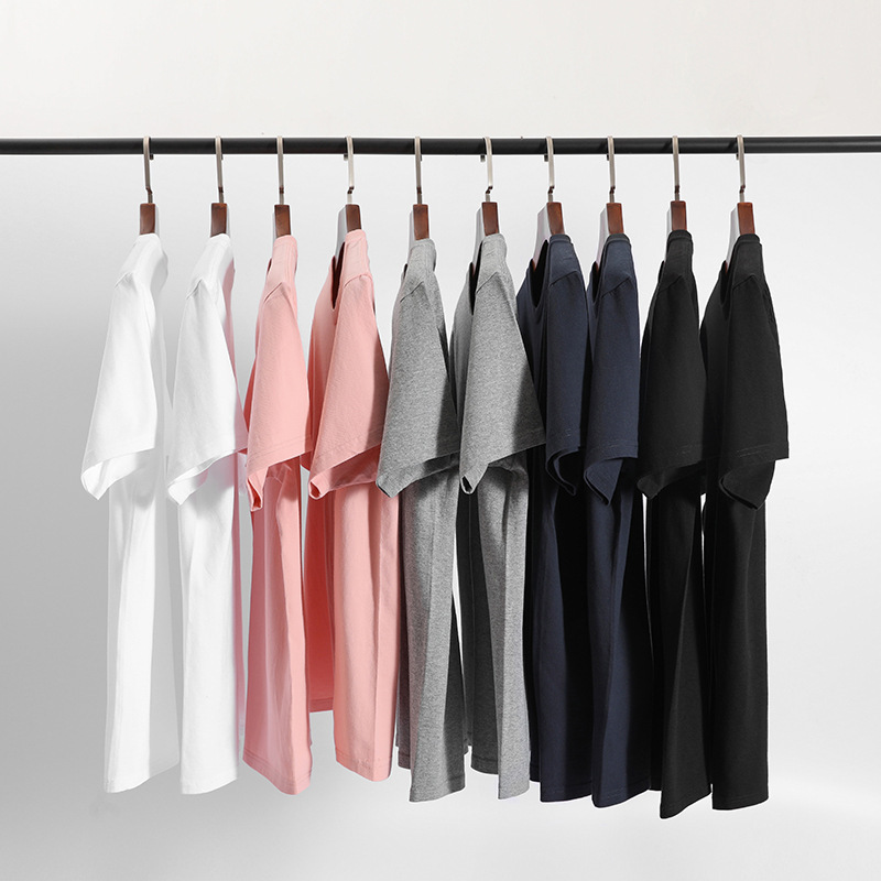 Cotton Summer Casual T-Shirt Short Sleeve with Logo Pure Cotton Men's Top Xinjiang Cotton Men's Clothing Wholesale Casual Fashion