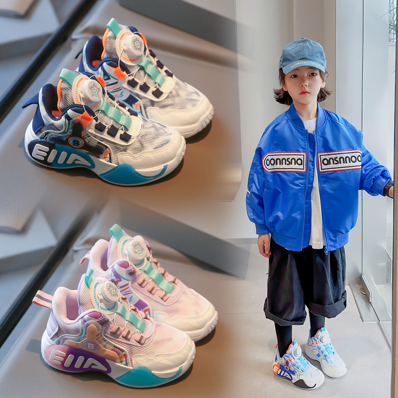 Niños zapatilla de deporte al por mayor 2023 Otoño e Invierno nuevos niños zapatos de papá transpirable moda estudiante niñas zapatos Casuales