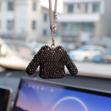 跨境新款毛衣镶钻汽车后视镜汽车内饰装挂件女士汽车挂坠吊坠