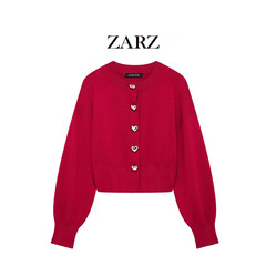 ZARZ自作欧米風新型女装クラシックハート型ボタンニットコート5536/032