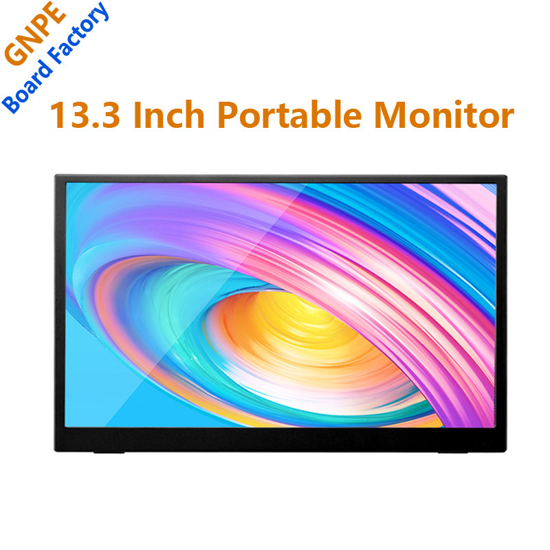 Raspberry Pi 13.3-inch monitor 1080p compatible with mobile phone computer notebook switch PS4