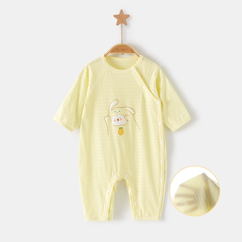 Mono de bebé traje de verano mameluco niño delgado pijamas de manga larga hombres y mujeres mameluco ropa de bebé recién nacido