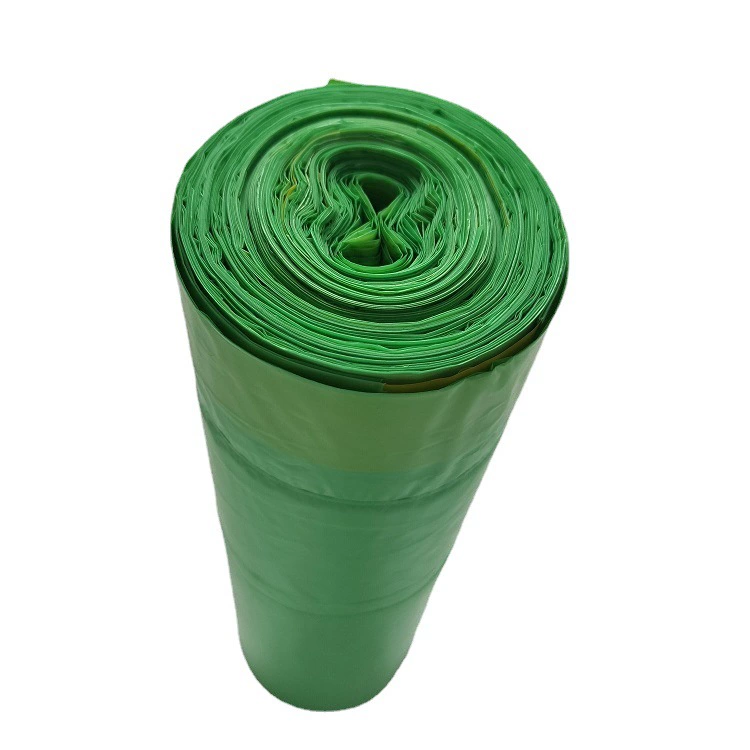 Автоматическое закрытие мешок мусора непрерывный крен точки останова Drawstring PE зеленый кухонный мешок мусора по индивидуальному заказу производителей