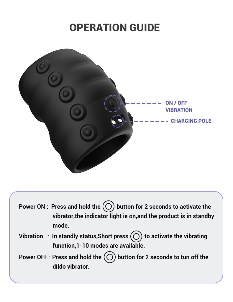 10-Frequency Vibrating Silicone Lock Ring, Octopus-Tentacle Design, Couples Resonance Wearable — detail image 10