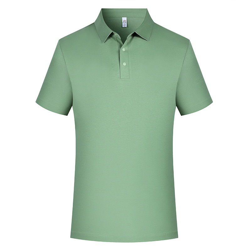 70 piezas de seda de morera de lujo ligero, polo de encaje sin costuras, camisa de polo, ropa de trabajo de alta gama para hombres, personalización