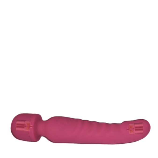 Varilla vibratoria multifrecuencia para mujeres, carga completa, goma doble, calefacción, fabricante de vibradores divertidos de doble cabeza para mujeres
