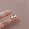 Advanced earrings, golden screw for sleep, new collection, light luxury style