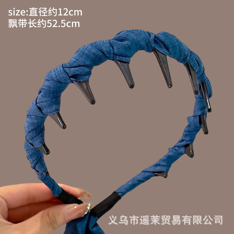 韩系蓬松高颅顶发箍女2025新款波浪带齿洗脸防滑头箍发卡发饰头饰|undefined