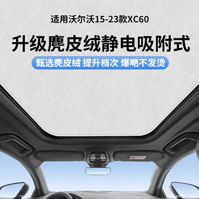 Suitable for Volvo 15-23 Models Xc60 Sunroof Electrostatic Sunshade Curtain, Heat Insulation, Sun Protection, Privacy Sunshade, Non-Transparent