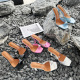 2024 Summer Fashion High Heel Sandals Show Legs Long Big Brand Style Square Head Open Toe Sandals y001-2