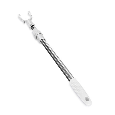 加厚不锈钢撑衣杆家用可伸缩衣叉阳台卫生间挂衣加长晾衣杆伸缩杆