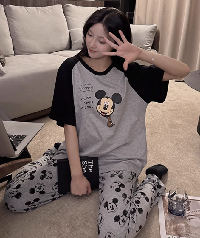 짧은 긴 검은 회색 스카프 미키